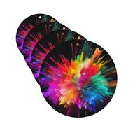 Color Explosion Lot de 4 cartes désodorisantes de voiture pour homme et femme - Accessoires de voiture mignons - Diffuseur de parfum durable à suspendre - Tablettes d'aromathérapie pour voiture