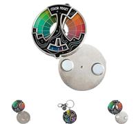Color Fidget Enamel Pin, 20-Hue Colo R Wheel Spinner, Color Fidget Wheel for Artists, Quickly Identify Tonal Relationships, Suitable for Artist Painter Badge Gifts (Magnetic Attraction)
