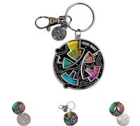 Color Fidget Enamel Pin, 20-Hue Colo R Wheel Spinner, Color Fidget Wheel for Artists, Quickly Identify Tonal Relationships, Suitable for Artist Painter Badge Gifts (Keychain)