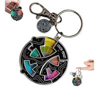 Color Fidget Wheel Metal Spinner Enamel Pin,Color Fidget Enamel Pin,Rotatable Palette Art Wheel Keychain for Women and Men Anxiety Relief Feelings Emotions Keyrings,Relieve Stress-A