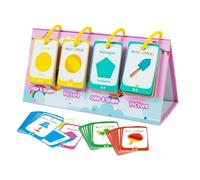 Color Flash Cards, Cognitive Learning Set, Shape Recognition Game Cards with Bright Visual System, Thick Paper Material Build, Fun Education Design, Learning Accessories for Classroom Use