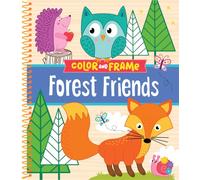 Color & Frame Kids - Forest Friends: Cute Animal Coloring Book with Pre-Colored Backgrounds | Hedgehog, Deer, Bunny & More | Gift for Kids Ages 3-10