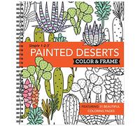 Color & Frame - Painted Deserts (Adult Coloring Book)