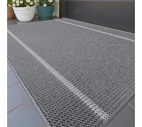 Color G Paillasson Extérieur, Tapis Exterieur Entree Robuste Antidérapant, Lavable, Essuyer Chaussure, Anti-Poussière, Tapis de Porte Extérieur Imperméable pour Entrée, Jardin, 43.5x75 cm, Gris