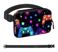 Color Game Controller-1245 Sac banane de style unisexe : sacs banane tendance, sacs à bandoulière sport minces à la mode pour jogging, randonnée, randonneur, femme, homme, multicolore, 4 x 23 x 15 cm,