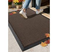 COLOR&GEOMETRY Paillasson d'Entrée Antidérapant 43x76 cm Brun | Tapis extérieur imperméable, profil bas, dépoussiérage, anti-saleté, entretien simple, entrée propre, porche, patio, jardin.
