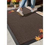 COLOR&GEOMETRY Paillasson d'Entrée Antidérapant 60x90 cm Brun | Tapis extérieur imperméable, profil bas, dépoussiérage, anti-saleté, entretien simple, entrée propre, porche, patio, jardin.