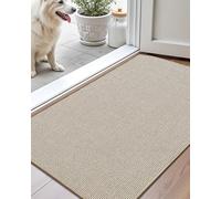 COLOR&GEOMETRY Paillasson Interieur Entree 61x92cm, Antidérapant Tapis Entrée Intérieur, Tapis de Porte Absorbant, Fin, Anti-salissures, Lavable,Tapis pour Intérieur,Chambre, Couloir(Beige)