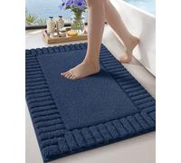 COLOR&GEOMETRY Tapis de Bain Antidérapant 60 x 90 cm, Grand Tapis Salle de Bain Microfibre Absorbant, Tapis Baignoire Doux Lavable en Machine pour Salle de Bain, Douche, Baignoire (Bleu)