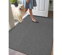 COLOR&GEOMETRY Tapis Entree Interieur 92x142 cm, Paillasson Interieur Antidérapant, Tapis intérieur Entree Absorbant, Fin,Lavable pour Entrée, Interieur, Couloir, Chien, Gris