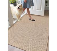 COLOR&GEOMETRY Tapis Entree Interieur 92x142 cm, Paillasson Interieur Antidérapant, Tapis intérieur Entree Absorbant, Fin,Lavable pour Entrée, Interieur, Couloir, Chien, Kaki