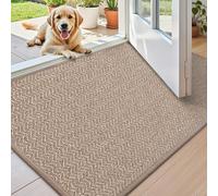 COLOR&GEOMETRY Tapis Entree Interieur Antidérapant 43.5 x 75 cm, Paillasson pour Intérieur/Extérieur Entrée Lavable, Tapis de Sol pour Porte, Couloir et Balcon, Beige