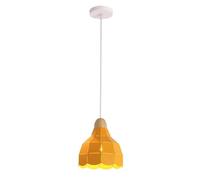 Color Hanging Lamp, Personality Colorful Lampshade Chandelier, Luxury Style Pendant Lights with E27 Base, Adjustable Ceiling Light Fixture for Kitchen, Bedroom, Dining Room, Restaurant(Yellow)