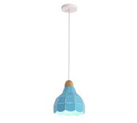Color Hanging Lamp, Personality Colorful Lampshade Chandelier, Luxury Style Pendant Lights with E27 Base, Adjustable Ceiling Light Fixture for Kitchen, Bedroom, Dining Room, Restaurant(Blue)