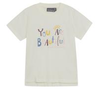 Color Kids - Kid's Girl Cotton T-Shirt with Print S/S - T-shirt - 116 - snow white