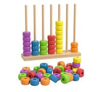 Color Matching Game - Ring Learning Toy, Desktop Wood Set Cognitive Developmental Logical Thinking Activity | Educational Logic Puzzle Component for Preschool Classrooms