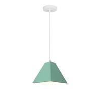 Color Metal Chandelier, Minimalist Nordic Lighting Fixture, Single Head Pendant Light in Trendy Colours, Pastoral Style Hanging Lamp for Kitchen, Bedroom, Dining Room, Restaurant(Green)