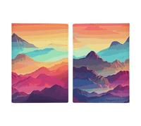 Color Mountain Étui pour passeport de voyage dégradé avec emplacements pour cartes de crédit et fente pour carte d'embarquement pour voyage, carte d'identité familiale (20,3 x 13,7 cm)