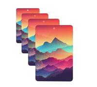 Color Mountain Lot de 4 cartes désodorisantes pour voiture dégradées - Cartes parfumées à suspendre - Tablettes d'aromathérapie personnalisées - Cadeaux pour homme et femme - Parfum lavande
