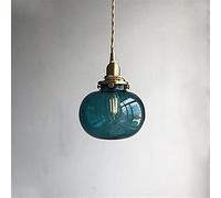Color Pendant Light Lamp Glass Design Deco Led Hanging Light Fixtures Bedroom Modern Copper Japanese Luminaire Suspension, Luminaires intérieur