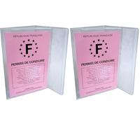 Color Pop 550033 Étui de Protection pour Permis de Conduire, Pochette Transparente (Lot de 2)