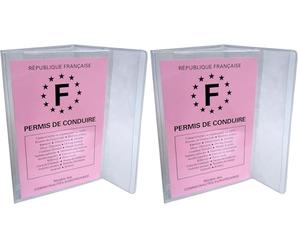 Color Pop 550033 Étui de Protection pour Permis de Conduire, Pochette Transparente (Lot de 2)