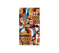 Color Pop - Agenda de Poche 2027 - PVC Imprimé (Tucan) - Fabrication Française - Format Compact 17,5 x 9,6 cm - Semainier de Sac, Bureau et Déplacements