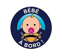 Color pop Bébé à Bord électrostatique - en PVC - Diamètre : 15 cm (Imprimé bébé au Volant)