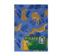 Color Pop Dossier santé - Fabrication Française - PVC imprimé Guepard - Garde ordonnances - Fenêtre Transparente pour Carte Vitale - 15,8 x 11,7 cm