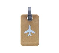 Color pop® Etiquette sac ou bagage (Beige pailleté) - Fabrication française - En PVC - Accessoires de voyage - 10,6 x 6,2 cm