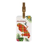 Color Pop® Etiquette Sac ou Bagage Martinique (Imprimé Carte) - Fabrication française - en PVC - Accessoires de Voyage - 10,6 x 6,2 cm