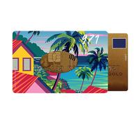 Color Pop - Etui 1 Carte Collection Martinique - Fabrication française - 6 x 9 cm (Imprimé Case Martinique)