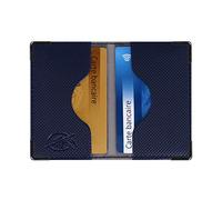 Color Pop® Etui 2 Cartes bancaires blindé (Anti-RFID) - Fabrication française - Protection des données bancaires (Bleu Marine - PVC Silver) - 9,7 x 6,5 x 0,5 cm