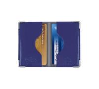 Color Pop Etui 2 Cartes bancaires blindé (Anti-RFID) - Fabrication française - Protection des données bancaires (Indigo - PVC Vernis) - 9,7 x 6,5 x 0,5 cm