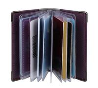 Color pop Etui Cartes Couleur Motif Prune - Fabrication française - en PVC - Cartes de crédit, fidélité, Visite - Toutes Cartes au Format Cartes de crédit - 12 Cartes - 10,5 x 7 cm