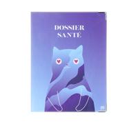 Color Pop® Etui Petit carnet de santé Animaux - Fabrication française - Carnet 18,5 x 13,5 cm - en PVC (Chat Bleu)