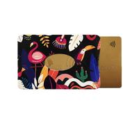 Color Pop Etui Rigide 1 Carte Anti-piratage Fabrication Française - PVC Rigide (Flamingo) - Protection Cartes bancaires - 6 x 9,1 cm