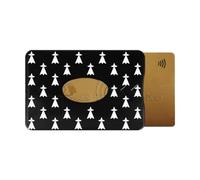 Color Pop - étui Rigide 1 Carte et Carte de crédit - Anti-piratage - Imprime Drapeau Noir - Collection Bretagne - PVC imprimé - 6 x 9,1 cm - France