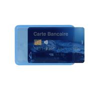 Color Pop® Etui Rigide blindé 1 Carte bancaire Anti-piratage (Anti-RFID)- Fabrication française - Protection des données bancaires - 6 x 9 cm (Bleu)