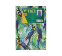 Color Pop®Etui santé avec fenêtre pour Carte Vitale - Fabrication française - en PVC - Ordonnances/Carte Vitale/Carte mutuelle/Feuilles maladie - 15,8 x 11,7 cm (Imprimé Perroquet)
