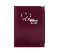 Color Pop® Etui santé - Fabrication française - Ordonnances/Carte Vitale/Carte mutuelle/Feuilles maladie - 15,8 x 11,7 x 0,4 cm (Prune)