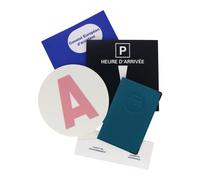 Color Pop Kit Jeune conducteur - Fabrication française - Porte-papiers Voiture + A + Constat + Porte Vignette Assurance et Parking - 13,8 x 9 cm (Pétrole)
