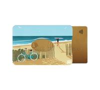 Color Pop Porte-Carte Rigide (1) Anti-RFID Collection Aquitaine - Fabrication Française - Collection Aquitaine - PVC - Protection Carte crédit - 6 x 9,1 cm (Imprimé Landes)