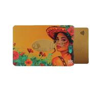 Color Pop Porte-carte rigide (1) Anti-RFID Latino - Fabrication Française - PVC ""Chica"" - Protection carte crédit - 6 x 9,1 cm