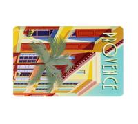 Color Pop Porte-Carte Rigide (1 Carte) - Collection Provence - Fabrication Française - PVC Imprime - 6 x 9,1 cm (Imprimé Ocre)