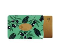 Color Pop Porte-Carte Rigide (1) Collection Provence Anti-RFID - Fabrication Française - Collection Provence - PVC - Protection Carte crédit - 6 x 9,1 cm (Imprimé Olives Vertes)