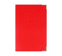 Color Pop Porte-papiers Voiture - Fabrication française - PVC - PAPIERS Francais - Etui Carte Grise - Permis de Conduire - 15 x 10,2 cm (Rouge)
