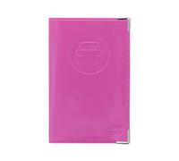 Color Pop - Porte-papiers Voiture Nouveau PERMIS - Fabrication française - PVC - PAPIERS FRANÇAIS - Carte Grise, permis de Conduire, Assurance - 13,8 x 9 cm (Fuchsia)