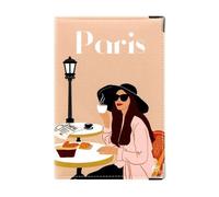 Color Pop Porte-papiers voiture Paris - PVC ""Brunch"" - Fabrication française - Étui carte grise & permis - 15,4 x 10,3 cm