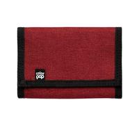 Color Pop Portefeuille à Scratch Polyester avec Porte-Monnaie (Bordeaux) | 3 Emplacements Cartes - Poches pour Billets / Papiers - 13,5 x 10 cm - Design français
